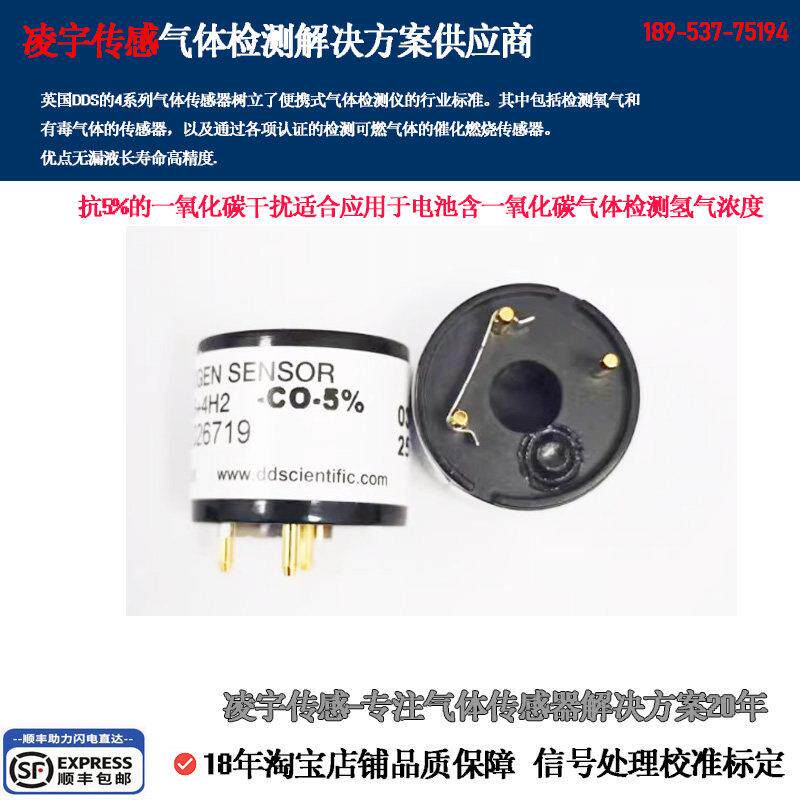 GS+4H2-CO-5%抗一氧化碳CO英国DDS氢气传感器 GS+4H2 储能电池石