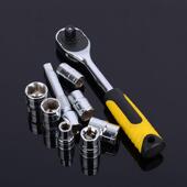 12件套筒组套棘轮扳手套装 2快速扳手组套大飞汽修工 套筒1