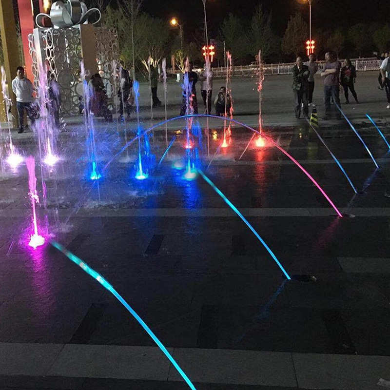 波光旱地户外源头商业街跳音乐喷头泉全套设备广场喷泉厂家波光