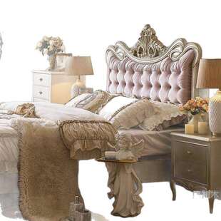 美式轻奢实木床现代简约主卧双人公主床欧式宫廷法式高端大气婚床