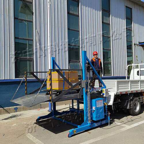 小型移动式登车桥 集装箱装卸货平台机器 工厂码头电动液压登高机