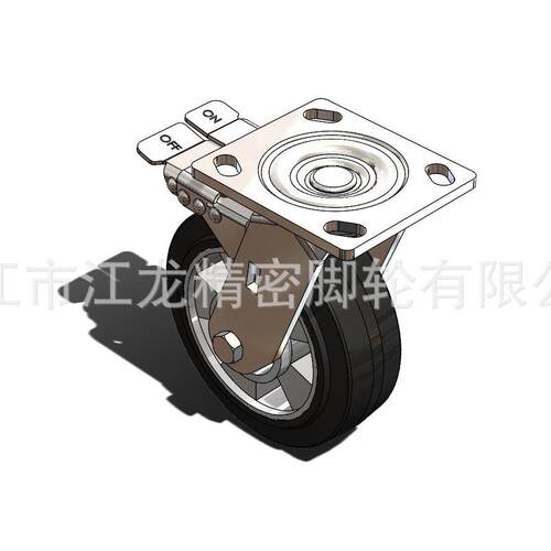 通用型重型脚轮家具滚轮4寸5寸6寸8寸万向轮圆弧铁芯PU聚氨酯轮