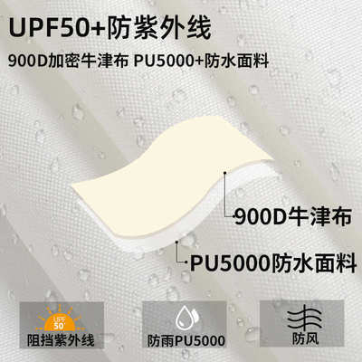 营地天幕户外露营便携式遮阳棚方形天幕杆件加粗野营防雨防晒凉棚