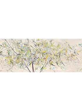 玄关国风沙发客厅挂画幽篁寓意高级新装饰画》好感背景独坐墙中式