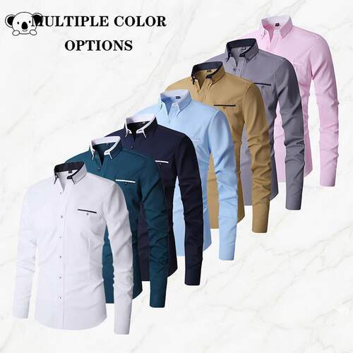 Q 36196 Men Business Shirt Classic Outdoor Leisure经典衬衫