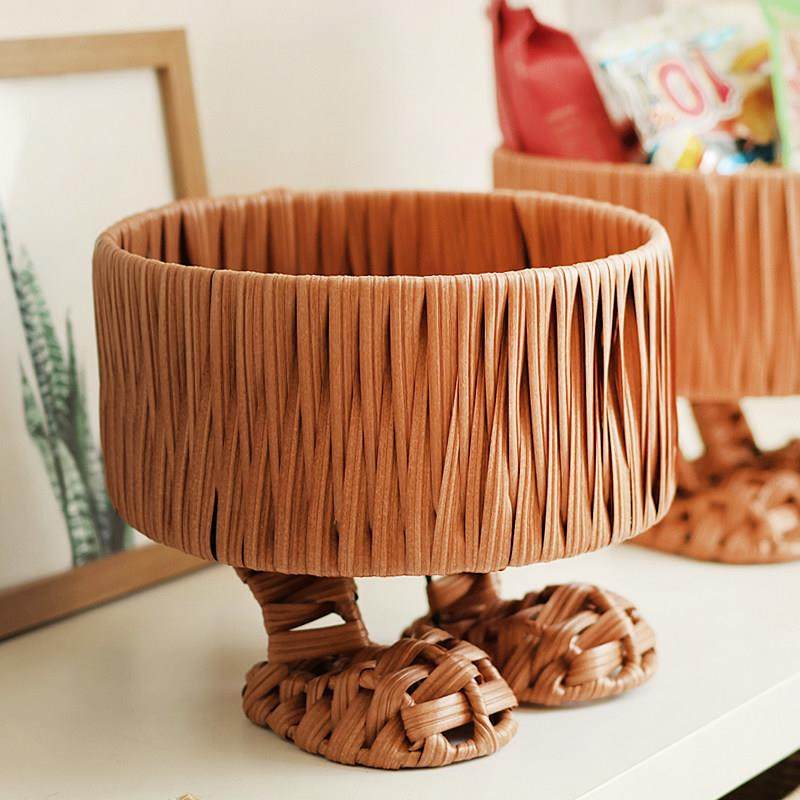 水果盘藤编收纳果盘可爱桌面编织零食盘客厅厨房餐桌篮零食收纳筐,收纳整理,其他收纳篮,淘宝优惠券,粉丝福利购,淘宝优惠卷