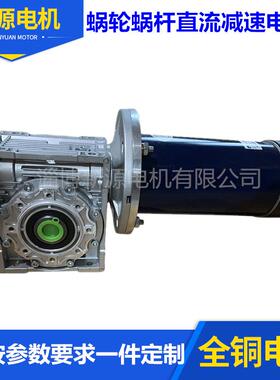 直流永磁减速机蜗轮蜗杆减速机自锁24V36V48V1KW2KW3KW蜗轮减速机