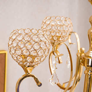 高脚直杆烛台花架婚庆落地烛台欧式水晶烛台婚礼情人节装饰道具