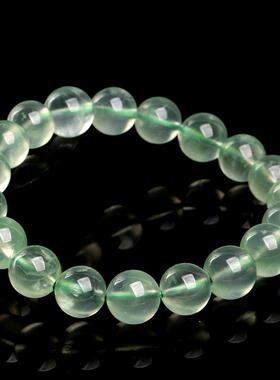 2026名都水晶 天然冰润葡萄石手链 绿色葡萄石手串圆珠 厂家直销
