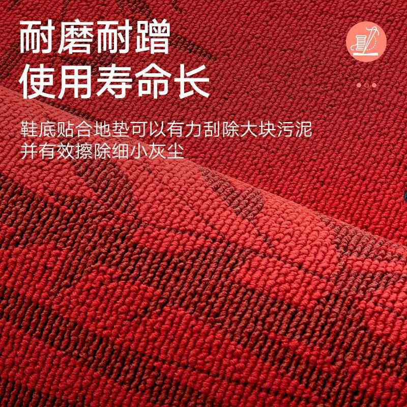 中式入户门地垫家居玄新关耐脏喜庆地垫胶垫地毯客厅防刺绣滑橡垫