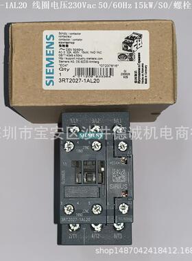3RT2027-1AG20接触器线圈电压110Vac50/60Hz、15kW、螺栓型