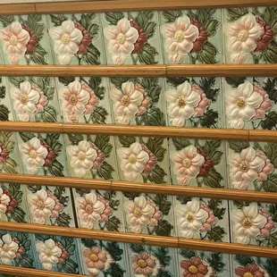 南城北爱民国上海复古老洋房满族花砖民宿酒店咖啡餐厅洗手间墙砖