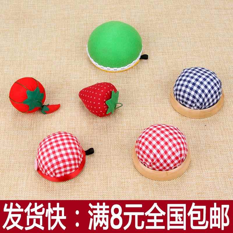 DIY手工工具 插定位针 可带手腕针扎 针插 插针包 红色格子针插