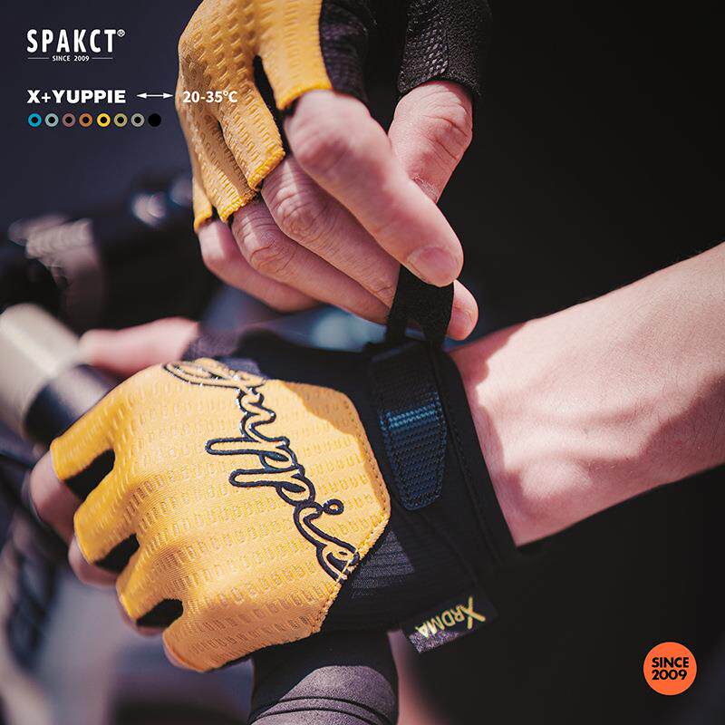 思帕客骑行手套男女半指耐磨减震易拉腕口自行车公路车山地车手套