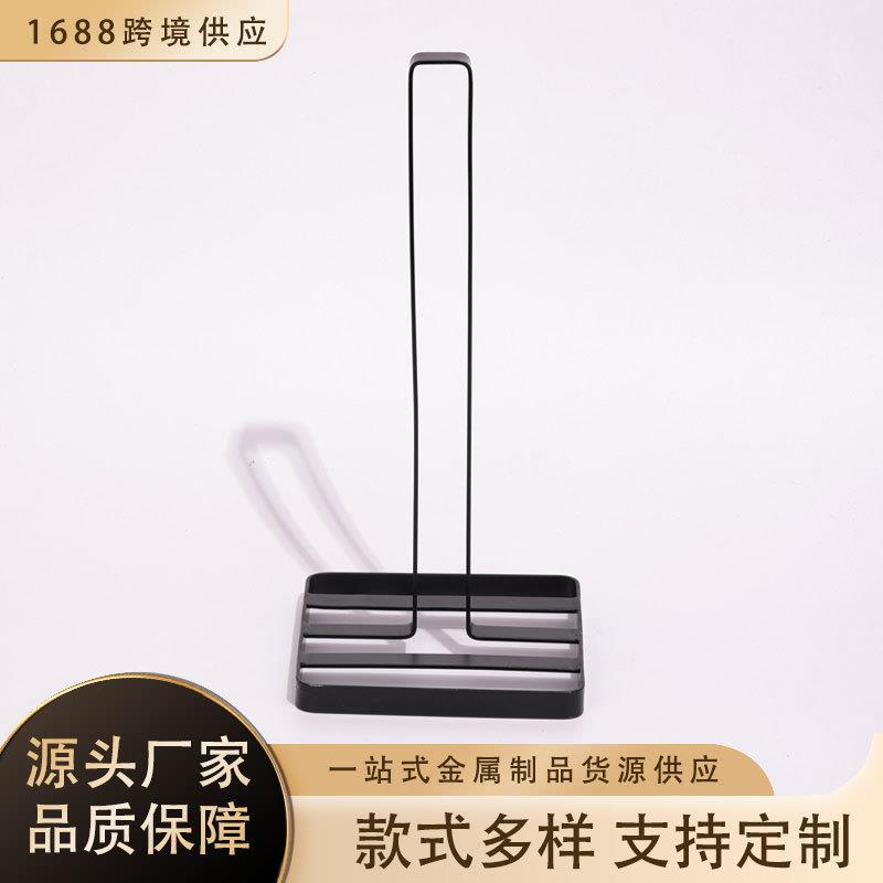 铁艺免打孔卷纸巾架简约创意纸巾架厨房餐桌立式卷纸架