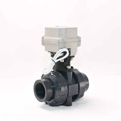 4分-2寸微型电动球阀耐腐蚀开关型UPVC双由令塑料球阀喷泉阀