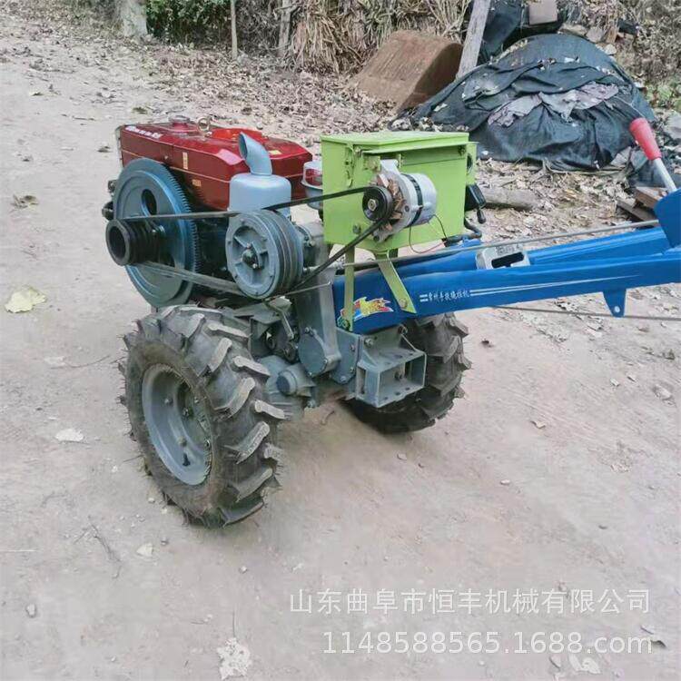 林沟业山地开荒柴油耕机多功能小型四旋驱微耕机手扶UYC式农用开