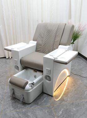 带灯美足甲发电动按摩足椅网红美甲店沙沐美睫SY108疗沙发椅玻璃