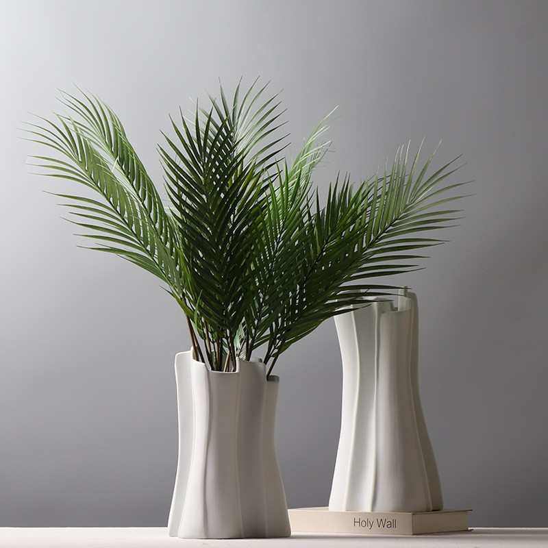 摆件创意现代花插花简约电视柜装饰白色陶瓷台面器客厅样板房花瓶,家居饰品,花瓶,淘宝优惠券,粉丝福利购,淘宝优惠卷