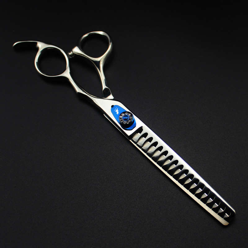 7.0寸 专业级宠物师 4把装宠物美容剪直剪弯剪 密齿牙鱼骨齿