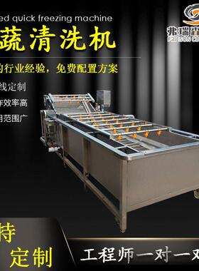 商用全自动水果蔬菜气泡清洗机包装袋清洗线果蔬清洗机