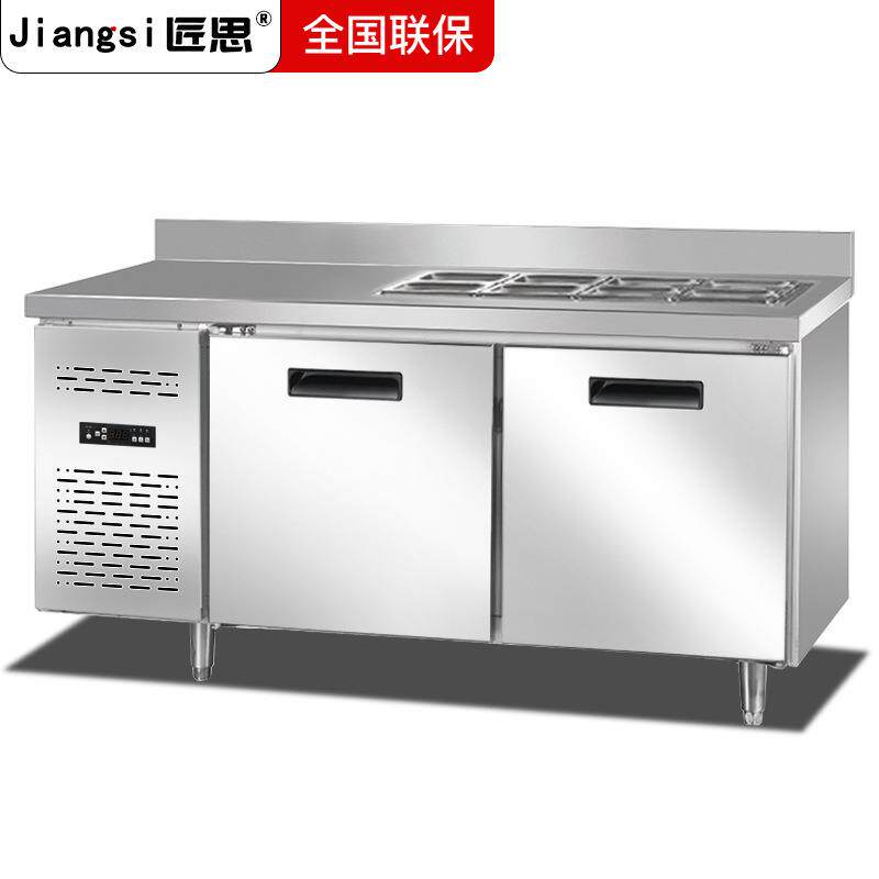 匠思商风冷操作台开冰槽蓝光用沙拉水果冷台藏披萨撒料923台展示