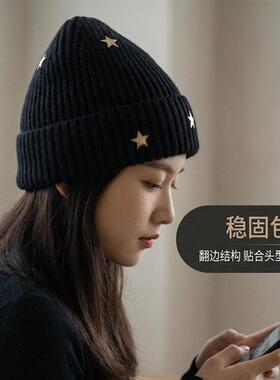 灰色帽子女2026新款今年流行爆款韩系休闲毛线帽百搭设计针织帽秋