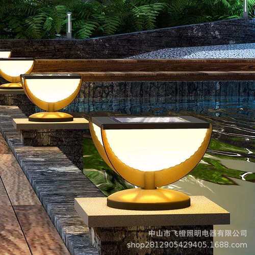 太阳能柱头灯户外庭院灯现代防水别墅大门围墙灯花园柱子门柱柱灯