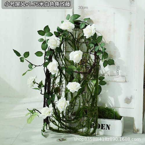 玫瑰花绿装饰植牡丹墙角批发系厂家摆件青苔现货森造景仿真屏风藓