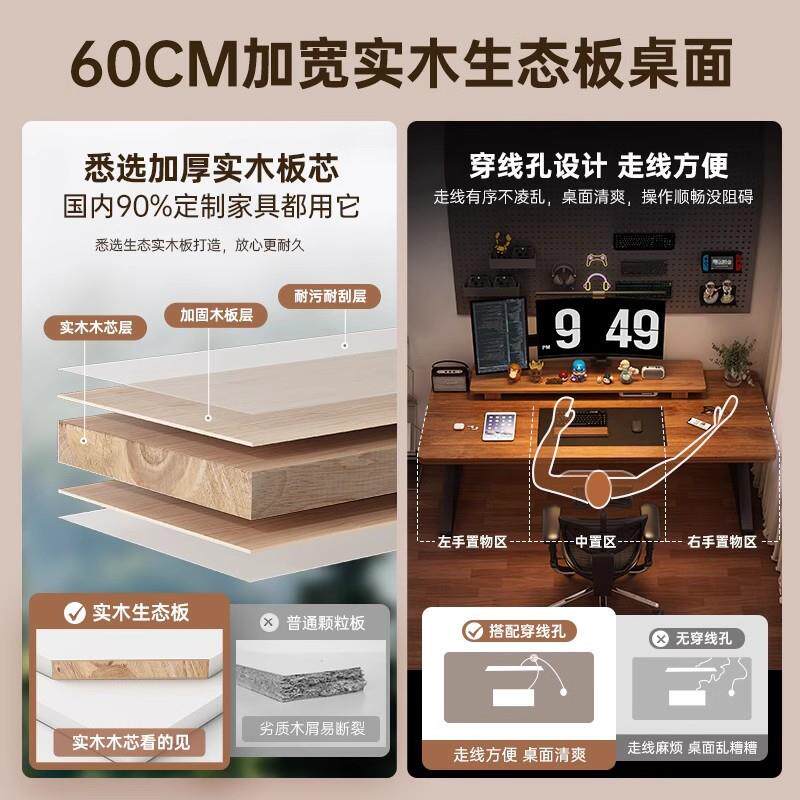 电脑桌台式办公桌卧室书房简约租房家用学生游戏电竞桌工作台桌子