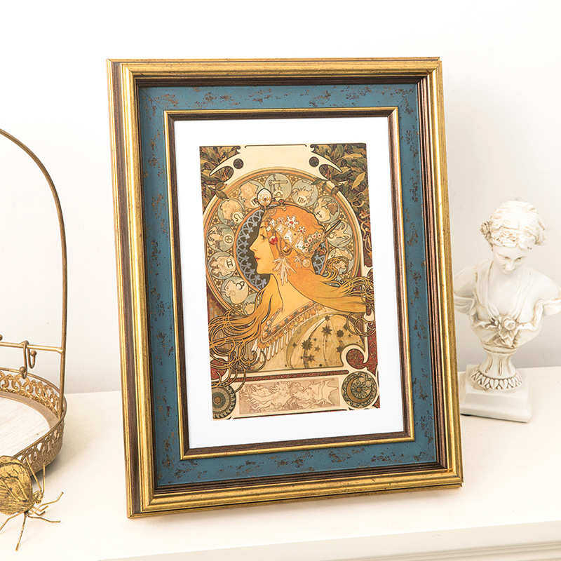 美式复古大画框空框装裱16 20寸4开8K相框挂墙A4a3油画框架批发