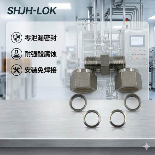 兼容美国口双卡套直通接16L不锈钢SS-200进6耐头高压零109-泄漏