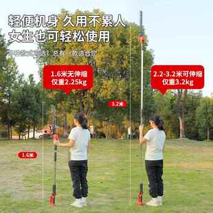 园高林高空修枝剪伸缩加杆园林锂绿化苗长 枝绿篱zMiKQbjA机充电式