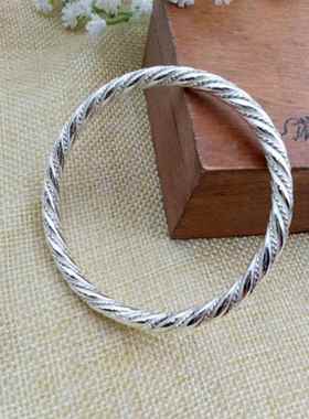 高档夫999手纯银炼与固体闭口的男人人和女，纯银妇礼物，手工定