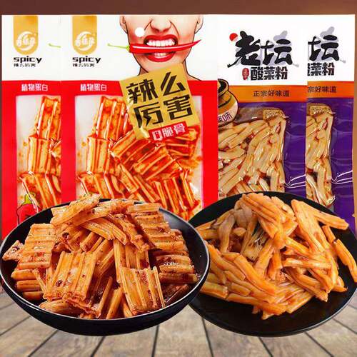辣么 么厉害Q脆骨脆爽辣片水晶辣皮粉皮零食麻辣爽口解馋凉皮辣条