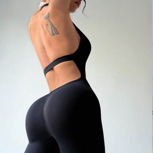 Women Strappy Backless One Piece Jumpsuits Tummy Control