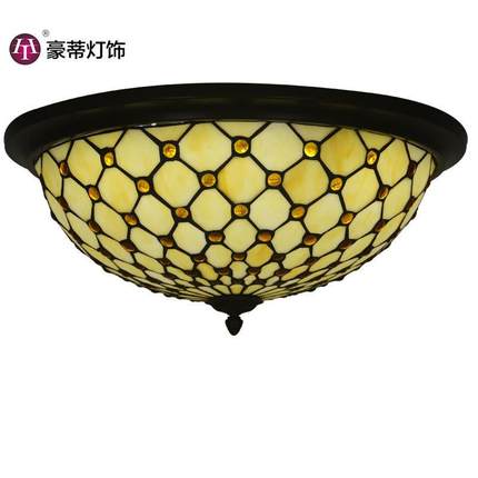 16寸珠帘帝凡尼客厅灯卧室厨房餐厅阳台灯LED玻璃吸顶灯