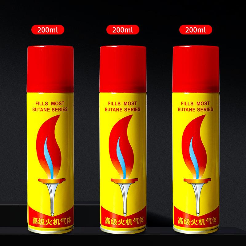 厂家直销星光200ml芳香型气体打火机丁烷充气罐通用型火机气