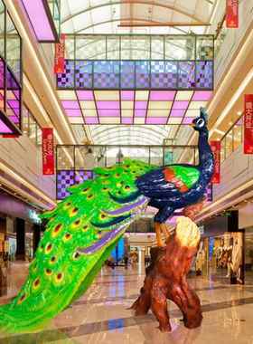 仿真开屏道具孔雀模型摆件户外花园动物大型雕塑草坪婚庆美陈装饰