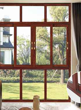 铝合金厂家销轻重型80推拉璃断桥铝中空隔音玻VSA直三轨纱网封窗