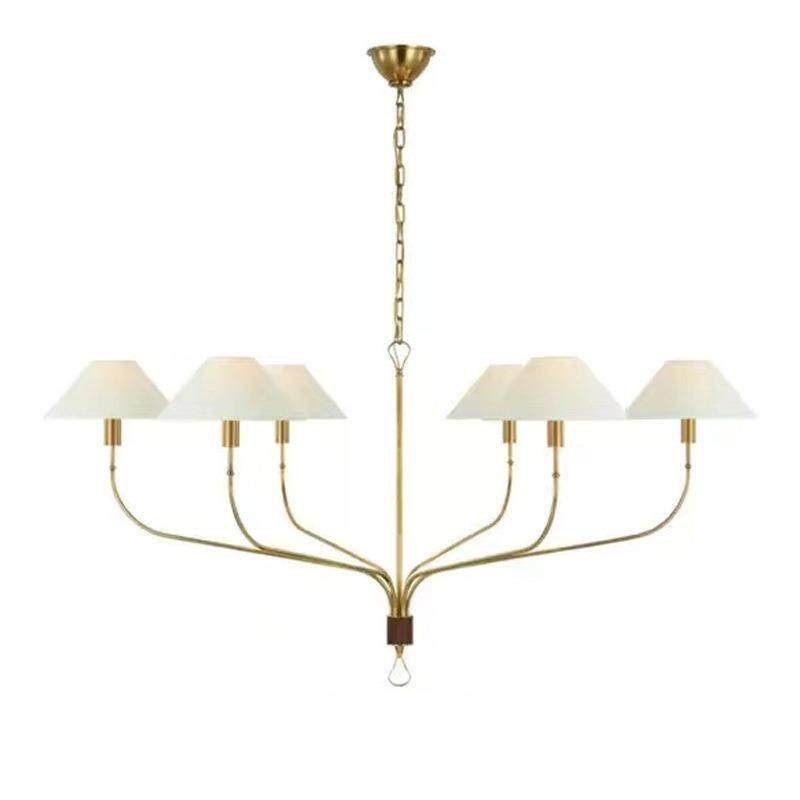 跨境美式复古全铜工业风四头吊灯现代简约客厅客房书房吧台餐厅灯