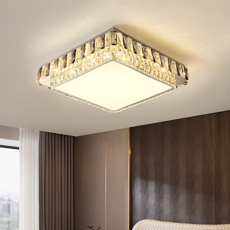 led2025年灯客厅奢水晶轻新款卧室现代灯卧简约房间主灯具吸顶灯