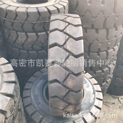 厂家供应 2吨工业轮胎500-8 700-12实心叉车轮胎 大块花加厚耐磨