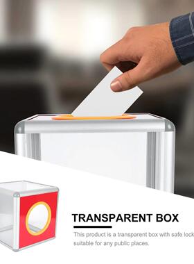Workspace Lottery Box Jars Storage Container Transparent