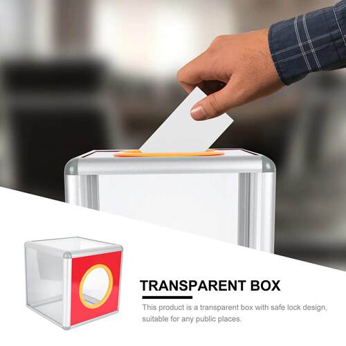 Workspace Lottery Box Jars Storage Container Transparent
