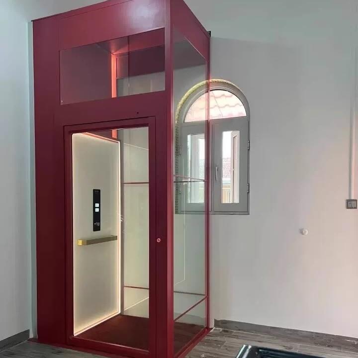 液压式家用无底坑轿厢式别墅液压电梯自建房二三层曳引家用电梯