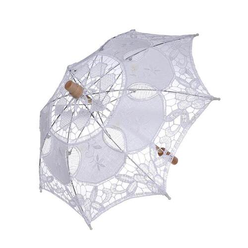 厂家货花边棉质蕾丝婚庆用S-51205品伞新娘廷伞西式宫宴会工艺伞