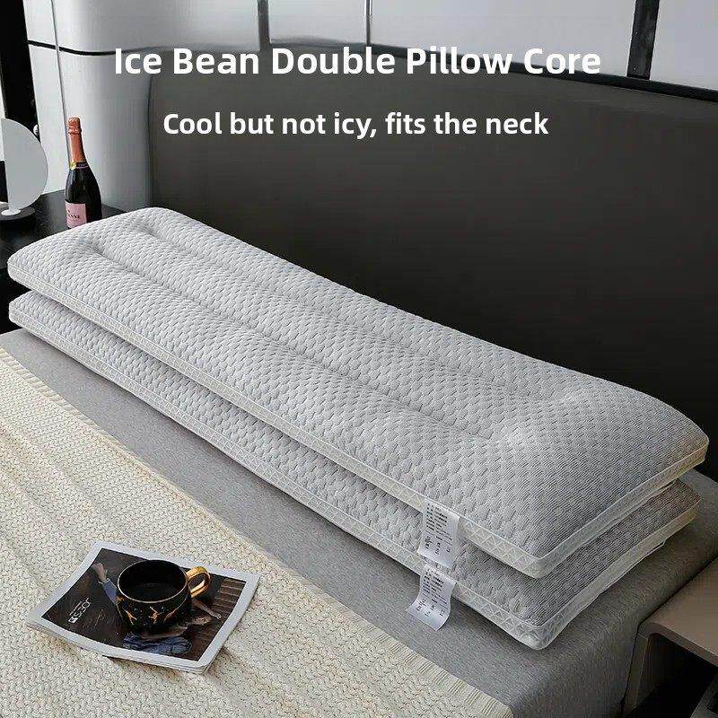 夏日清凉枕芯，加长凉豆一体机双人家庭长夫妻枕，长颈椎保护