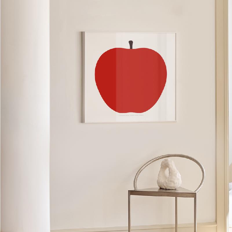 现代简约客厅装饰画苹果北欧风餐厅挂画沙发背景墙壁画Enzo Mari