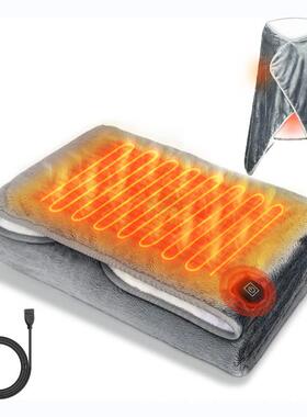 USB90*140cm旅行户外加热毯3档温度调节2档定时USB电热毯盖毯